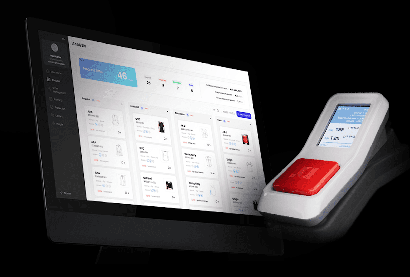 시제 모노로그 — 의류 공급망 대시보드와 현장 RFID 스캐너